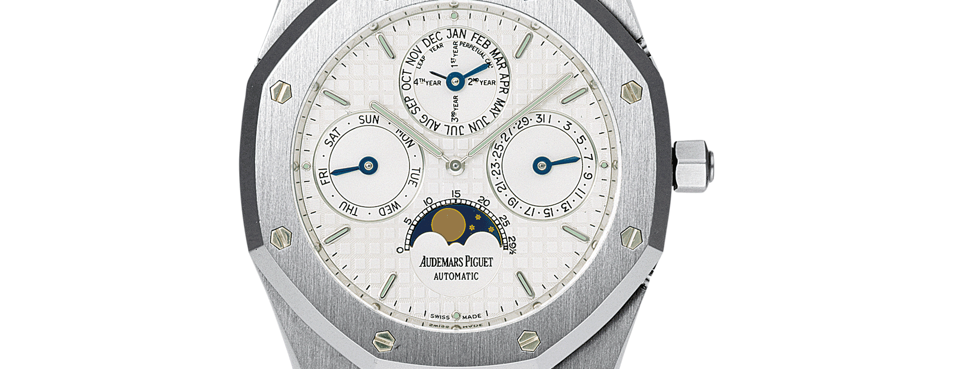 Royal Oak 39mm Perpetual Calendar Steel White Dial Audemars Piguet The Collection Royal Oak 39mm Perpetual Calendar Steel White Dial Audemars Piguet The Collection